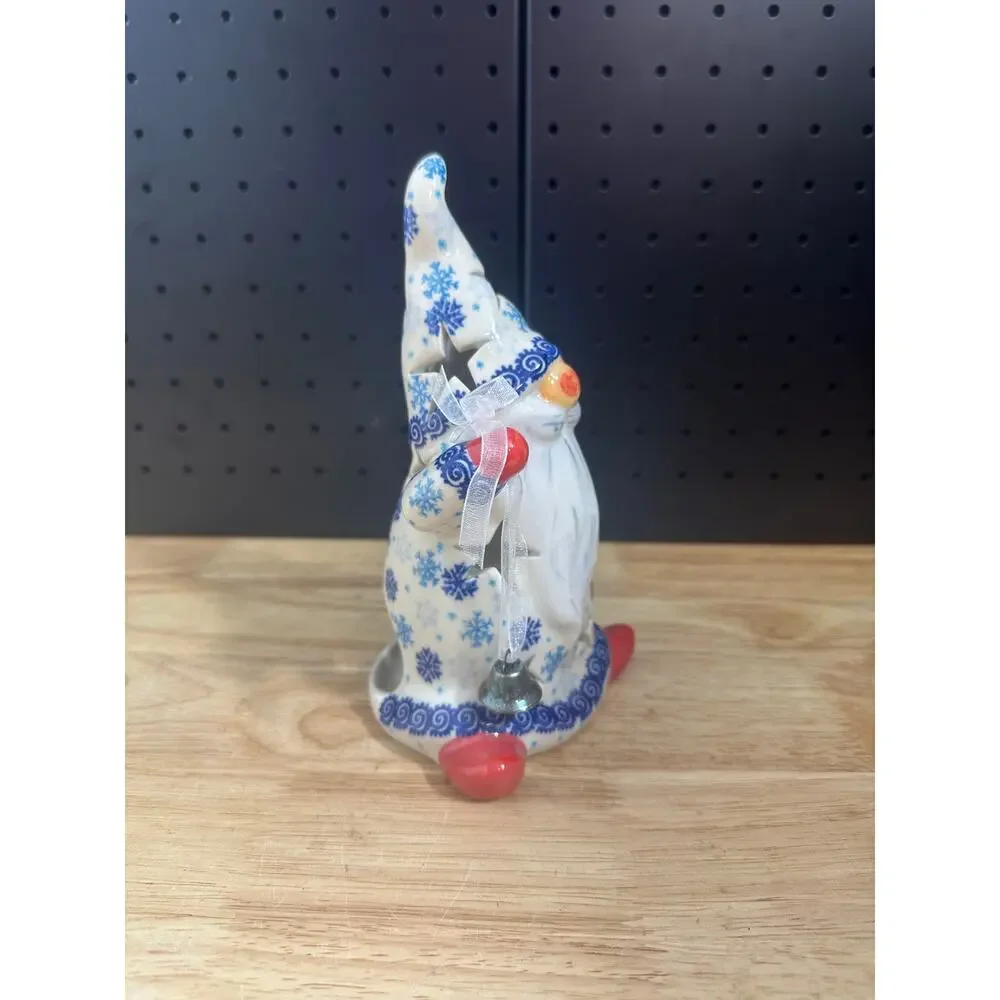 Boleslawiec Polish Pottery Gnome Winter 8” Tall